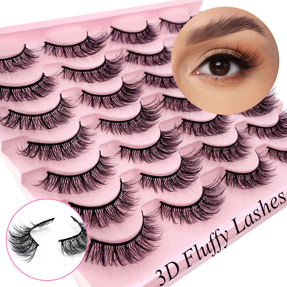 14 Pairs Fluffy Messy Faux Mink Lashes Wispy, Textured & Reusable 3D Eyelashes