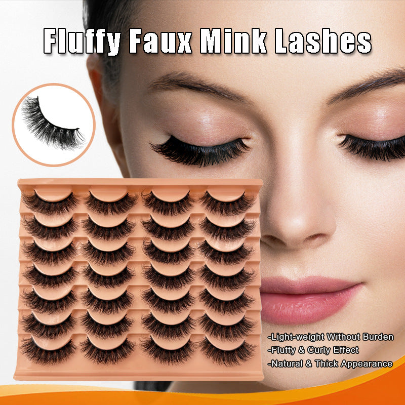14 Pairs 3D Messy Fluffy Faux Mink Eyelashes