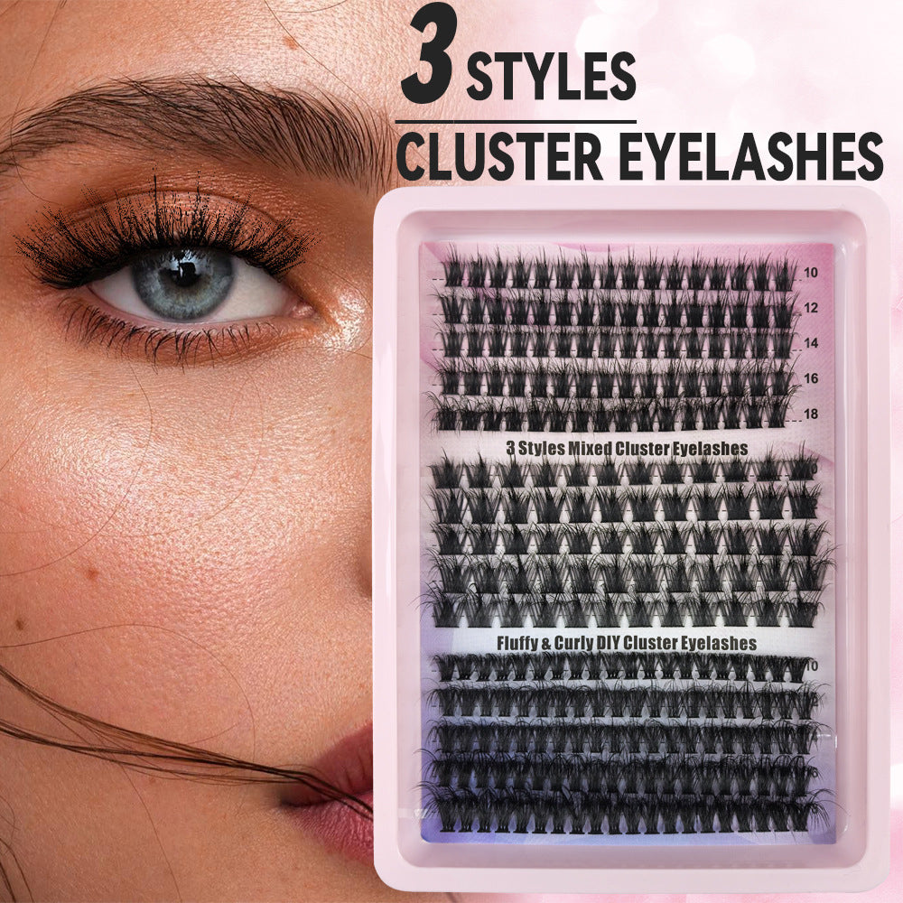 240 Fans Mix 3 Styles DIY Lashes Fluffy Thick Volume Dramatic Cluster Lashes Extension