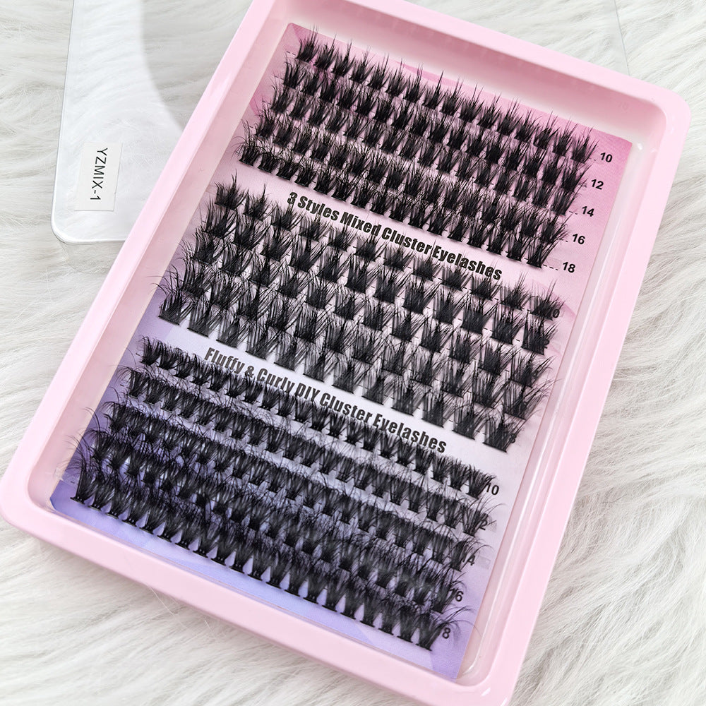 240 Fans Mix 3 Styles DIY Lashes Fluffy Thick Volume Dramatic Cluster Lashes Extension