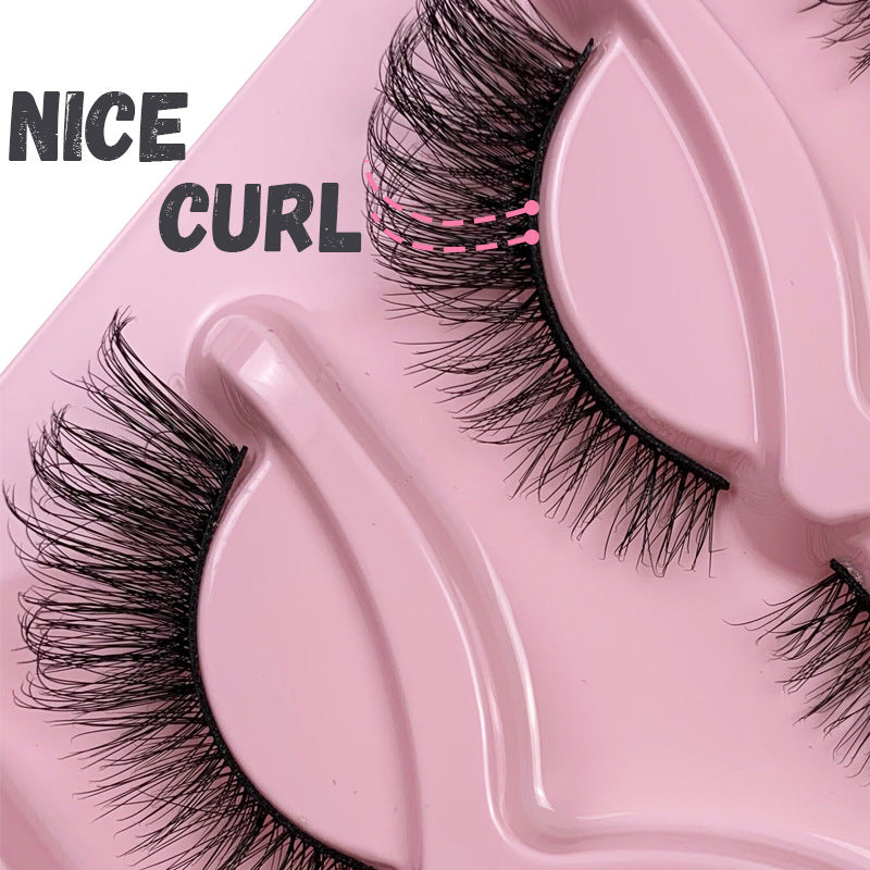 5 Pairs Fox Style Fluffy Faux Mink Eyelashes Cat Eye Lashes Glam
