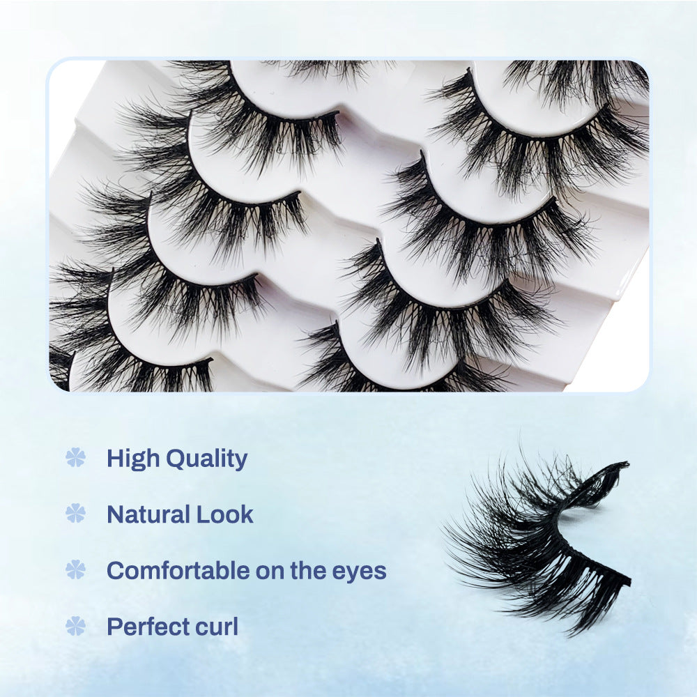 7 Pairs Fluffy Soft Wispy Faux Mink Lashes Reusable False Eyelashes