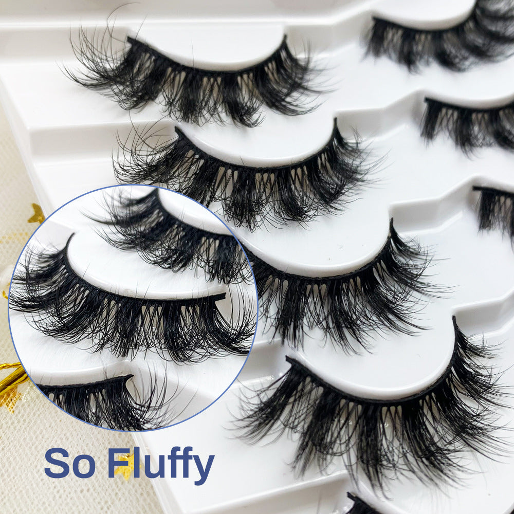 7 Pairs Fluffy Soft Wispy Faux Mink Lashes Reusable False Eyelashes