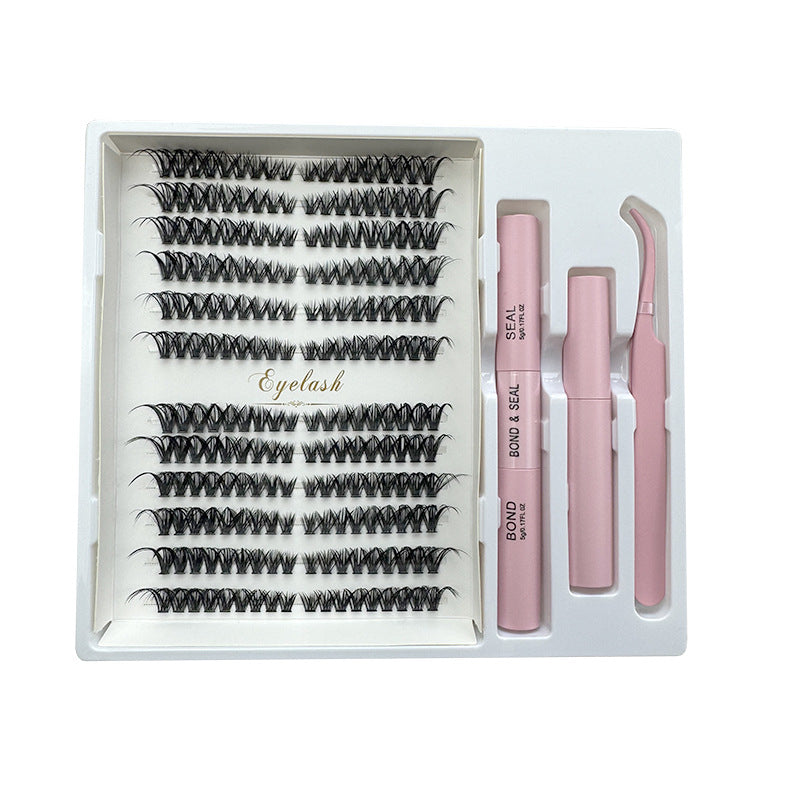 216 Fans 30D/40D/50D Pro DIY Lash Extension Kit – At-Home Cluster Lashes with Bond, Seal, Remove & Tool