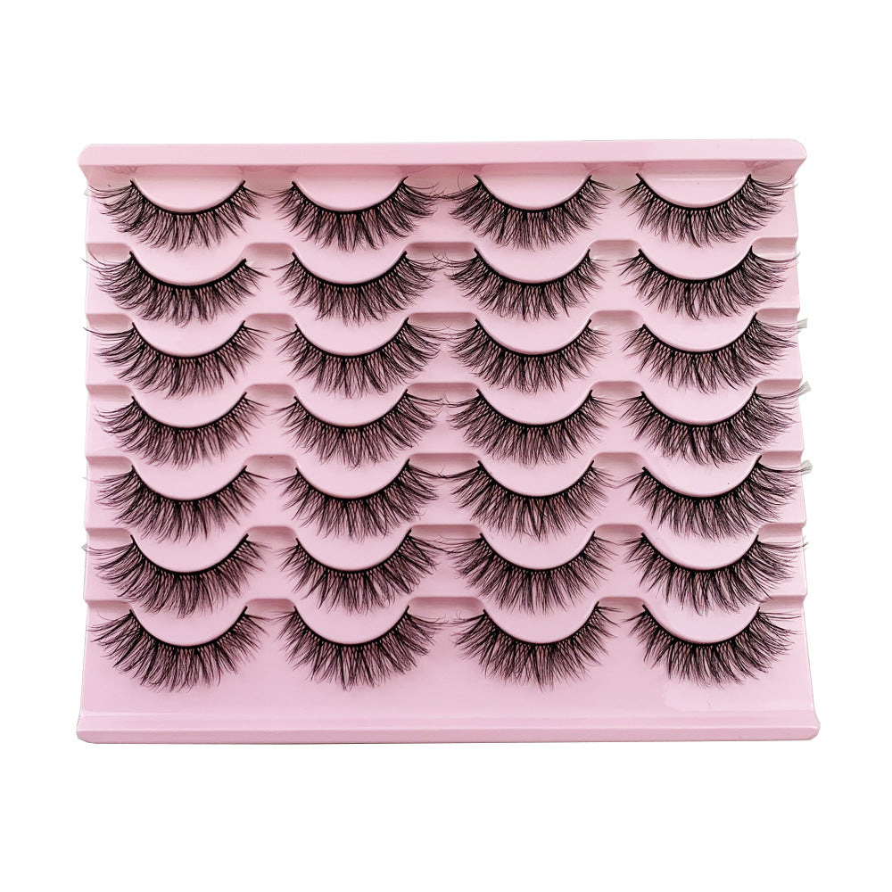 14 Pairs Fluffy Messy Faux Mink Lashes Wispy, Textured & Reusable 3D Eyelashes