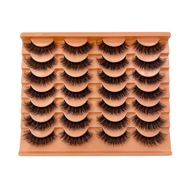 14 Pairs 3D Messy Fluffy Faux Mink Eyelashes