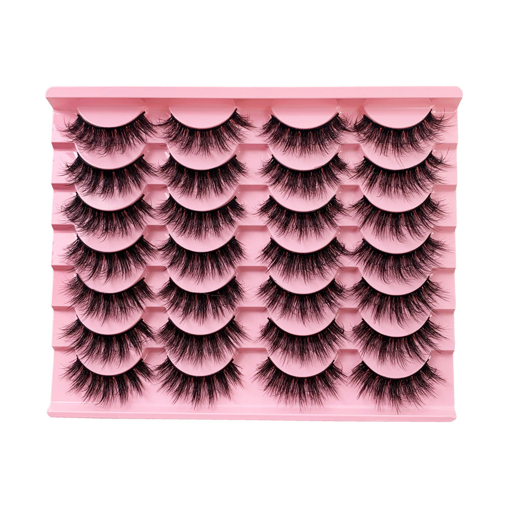 14 Pairs Fluffy Messy Faux Mink Lashes Wispy, Textured & Reusable 3D Eyelashes