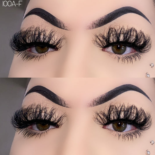 25mm Fluffy Mink Lashes 100A-F