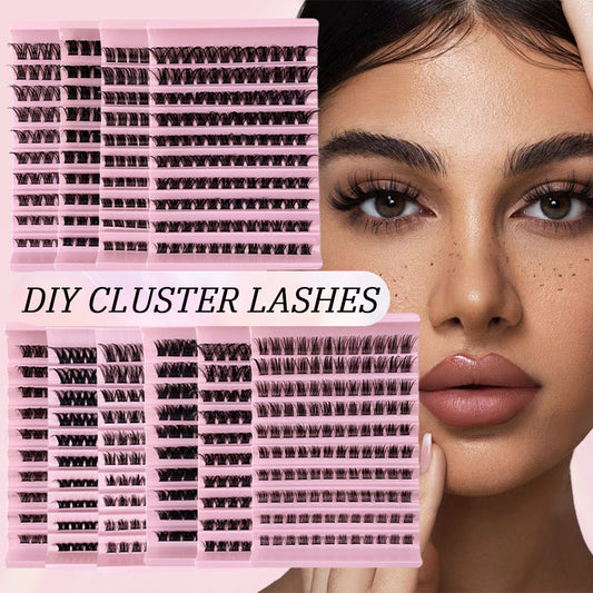 Cluster Lashes 8-16mm Individual Lashes Natural Look D Curl Soft, Lightweight & Reusable