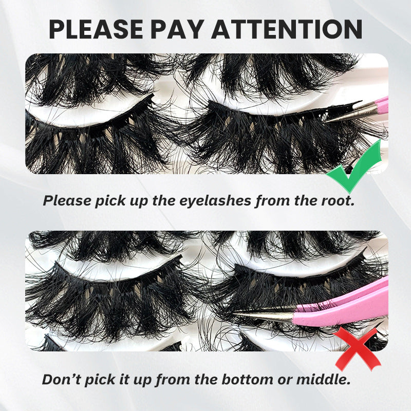 5 Pairs 3D Faux Mink Lashes Fluffy Soft Wispy Natural Crossed Reusable False Eyelashes