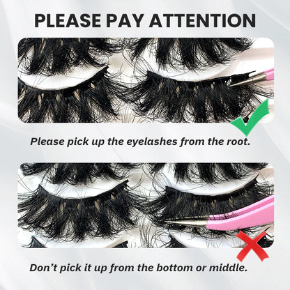 5 Pairs 3D Faux Mink Lashes Fluffy Soft Wispy Natural Crossed Reusable False Eyelashes