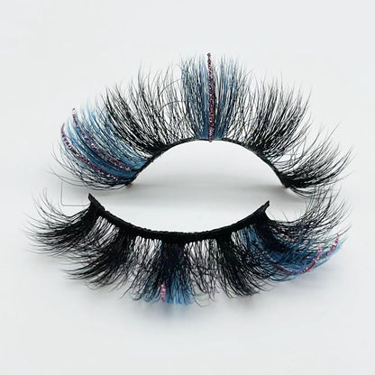 20mm Glitter Color Faux Mink Lashes D815-172CS