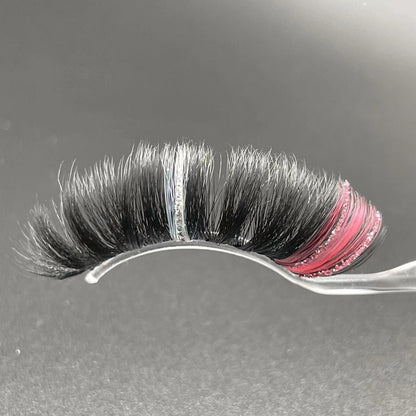 20mm Glitter Color Faux Mink Lashes D609A-472CS