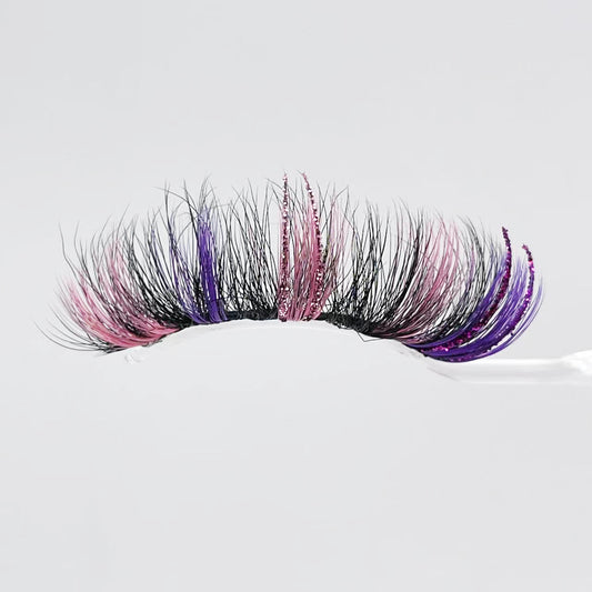 20mm Glitter Color Faux Mink Lashes D57-54454CS