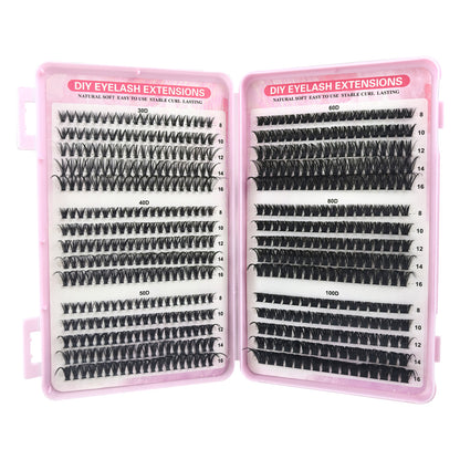 540 Fans Pro Individual Lash Clusters – 30D to 100D Volume DIY Cluster Lashes