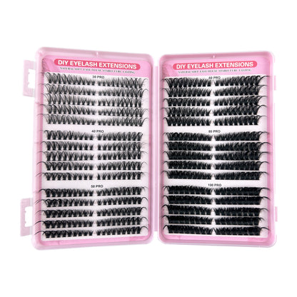 540 Fans Pro Individual Lash Clusters – 30D to 100D Volume DIY Cluster Lashes