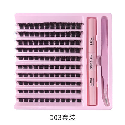 DIY Cluster Lashes Kit with Pink Tweezers + Bond & Seal