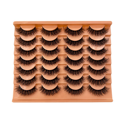 14 Pairs 3D Messy Fluffy Faux Mink Eyelashes
