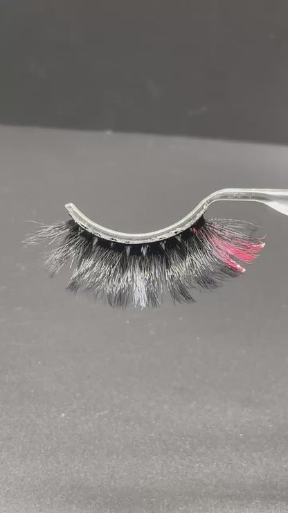 20mm Glitter Color Faux Mink Lashes D609A-472CS