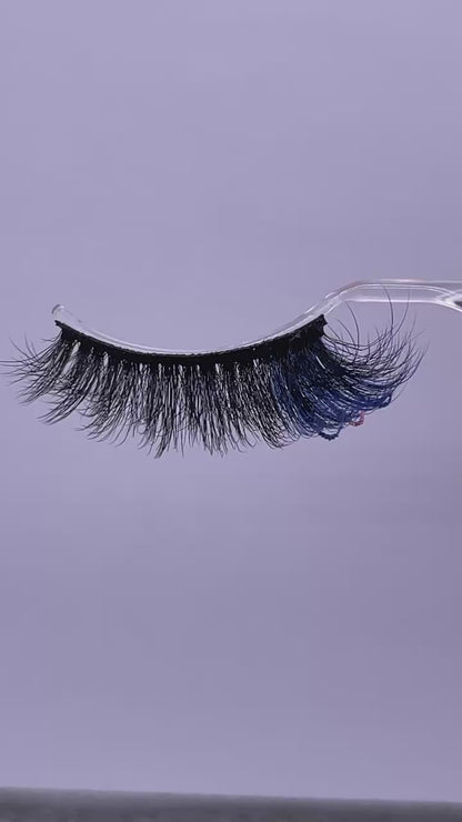 20mm Glitter Color Faux Mink Lashes D185-20CS