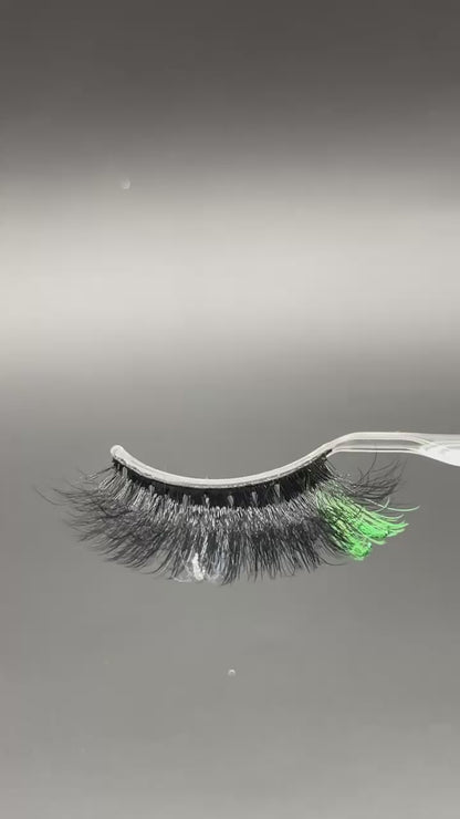 20mm Glitter Color Faux Mink Lashes D12A-672CS