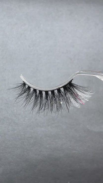 20mm Glitter Color Faux Mink Lashes D3D15-20CS