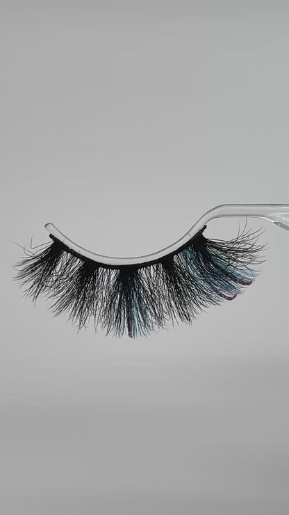 20mm Glitter Color Faux Mink Lashes D815-172CS