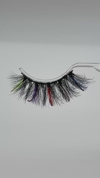 20mm Glitter Color Faux Mink Lashes D109-24356CS
